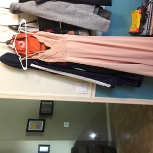 Lulus Madelyn Blush Maxi Dress Size Small